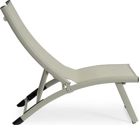 Sdraio da giardino grigio tortora in metallo regolabile/pieghevole Taylor – Bizzotto