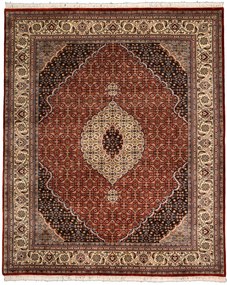 Tabriz Tappeto 250 x 200 Rosso (Indian) Annodato A Mano