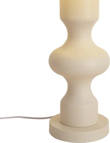 Lampada da tavolo retrò beige con paralume in tessuto - Captain