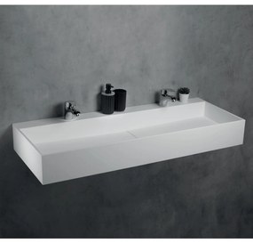 Lavabo Sospeso 120x46 "Marte" Bianco Opaco