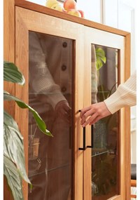 Vetrina in legno di quercia di colore naturale 97x125 cm Abies - The Beds