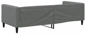 Letto da giorno grigio scuro 90x190 cm in tessuto