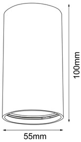 Brosline 1252 - Faretto POINT 1xGU10/10W/230V nero