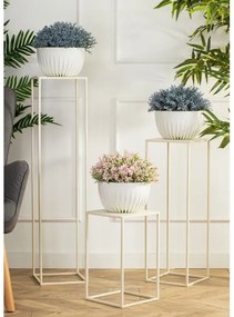 Portafiori 100x24 cm color crema