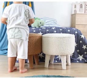 Pouf PIXI Ø 38 cm, bianco