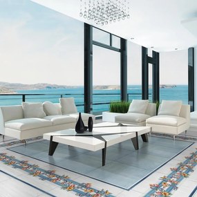 Piastrella da pavimento e rivestimento interno 60.5 x 60.5 cm Sp. 9 mm Polveri Vietresi Sorrento in gres porcellanato bianco lucido traffico intenso (pei 4/5) R9 1.46 mq