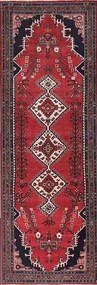 Hamedan Tappeto 310 x 110 Rosso (Iran) Annodato A Mano
