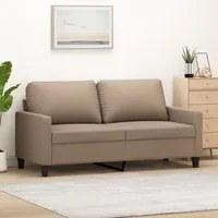 Divano a 2 Posti Cappuccino 140 cm in Similpelle 359141