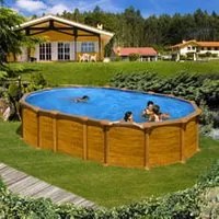 Piscina fuori terra GRE acciaio Ovale 610x375x1,32 AMAZONIA PROV6188WO