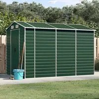 Capanno da Giardino Verde 191x300x198 cm in Acciaio Zincatocod mxl 88586