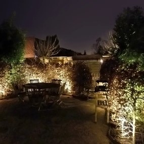 Set di 4 faretti da giardino neri con LED IP68 - Garly