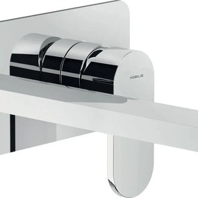 Rubinetto per lavabo ad incasso getto laminare cristallino Up cromato lucido NOBILI