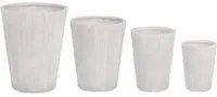 Set4 P.Vaso Ribbed Svas Bianco