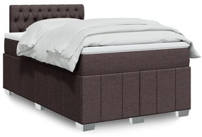 Giroletto A Molle Con Materasso Marrone Scuro 120x200cm Tessuto /