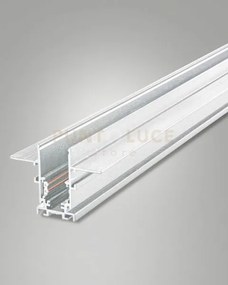 Binario 48v bianco incasso l200cm con tappi ip20