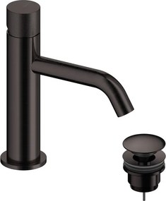 Rubinetto per lavabo a canna bassa getto laminare cristallino Loop K grigio spazzolato lucido SANYCCES