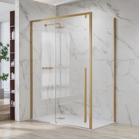 Kamalu - Box doccia 90x130 telaio colore oro scorrevole vetro 8mm  | KSA5000G