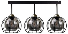 Lampadario a plafone SOLO BLACK 3xE27/60W/230V nero/oro