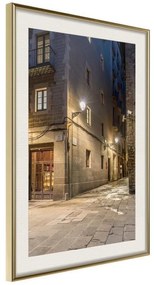 Poster  Meeting at the Corner  Cornice Quadri Cornice d'oro con passe-partout, Larghezza x Altezza Home decor 20x30