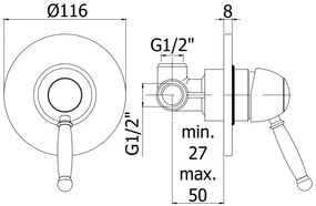 Paffoni Giorgia Gi011 Miscelatore doccia ad Incasso a muro Con Piastra 11 cm Cromo