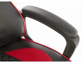 Sedia da ufficio HELO nera/rossa