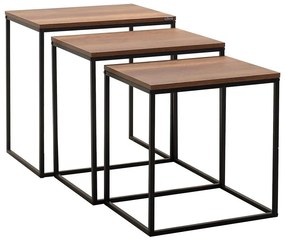 SET 3x Tavolino marrone