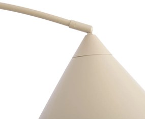 Lampada da terra retrò beige con interno bianco - Triangolo