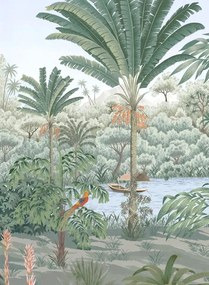 Isidore Leroy Carta da parati panoramica Riviere des Parfums Naturel - A 1/2/3