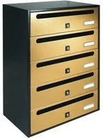 alubox cassetta cubo a 5 posti oro 56870