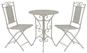 Set da bistrò 3 pz in acciaio grigio