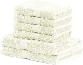 Set di 2 asciugamani beige chiaro e 4 asciugamani ecrù Bamby - DecoKing