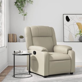 Poltrona Reclinabile Crema İn Similpelle /