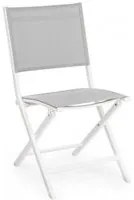 Sedia per esterno in alluminio Bianco Grigio ELIN 47x57x h88 cm