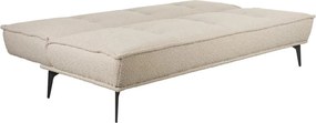 Divano beige allungabile con rivestimento in bouclé 184 cm Cielke – White Label