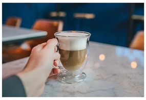 Tazze in set con parete doppia/da latte in vetro 2 pz 250 ml Amo – Vialli Design