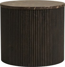 Tavolino rotondo con piano effetto marmo ø 45 cm Rota – House Nordic