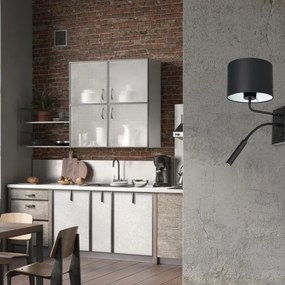 Lampada da parete ARDEN 1xE27/60W+1xG9/8W/230V nero/bianco