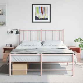 Comodini 2 Pz Rosa 34,5x39x44 Cm İn Acciaio /