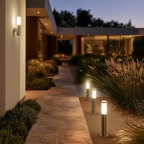 BRILAGI - Lampada da esterno ELIA 1xE27/20W/230V IP44 50 cm cromo satinato