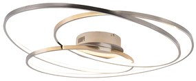 Plafoniera in acciaio 80 cm con LED dimmerabile a 3 livelli - Rowin