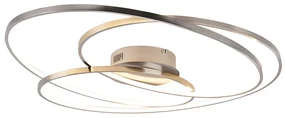 Plafoniera in acciaio 80 cm con LED dimmerabile a 3 livelli - Rowin