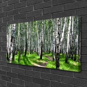 Quadro su tela Erba Alberi Natura 100x50 cm