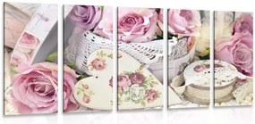 Quadri 5 pezzi – Stile vintage romantico