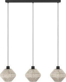 Eglo 44001 - Lampadario a sospensione con cavo MIDSUMER 3xE27/40W/230V crema