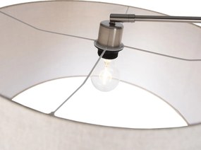 Lampada da terra in acciaio con paralume grigio chiaro 50 cm - Editor
