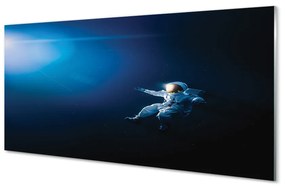 Quadro in vetro acrilico Spazio astronauta 100x50 cm