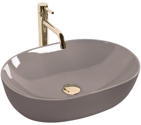 Lavabo da appoggio Rea Lisa Beige Shiny