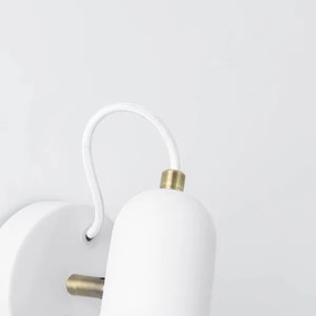 Faretto da parete ASTAMA 1xE27/40W/230V bianco/ottone