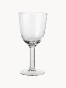 Bicchieri vino bianco in vetro soffiato Hammered 4 pz