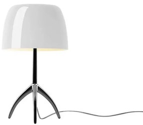 Lumiere Piccolo Lampada da Tavolo E14 Nero Cromato/Bianco - Foscarini